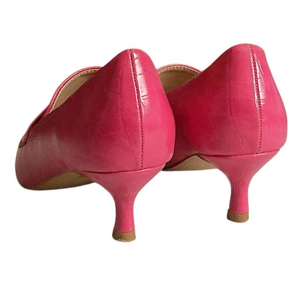 Journee Collection Celina Womens Pink Square Closed Toe Kitten Heel Pumps Sz 7.5 - Picture 8 of 15